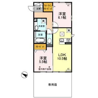 メゾン アイリス【1階】の間取り