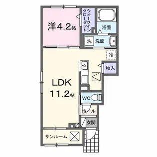 ベル セゾン【1階】の間取り