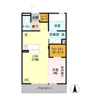 Mスカイ Ⅱ【2階】の間取り