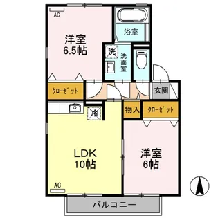 リビングタウン太田 ABCD【2階】の間取り