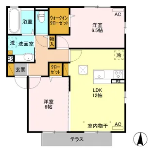 ソノベール テラス【1階】の間取り