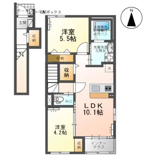 ウィスタリア【2階】の間取り