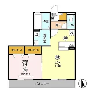 ライデンハイツ Ⅱ【2階】の間取り