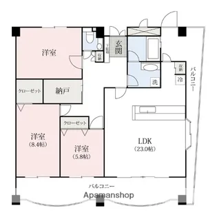 ウェルネス島山【502号室】の間取り