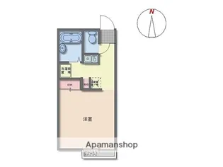 パティオ【205号室】の間取り