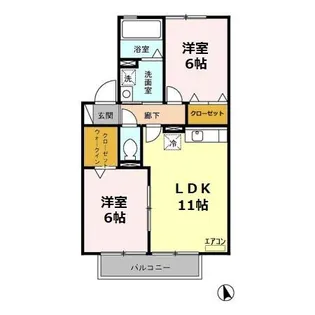 エクセレント【2階】の間取り