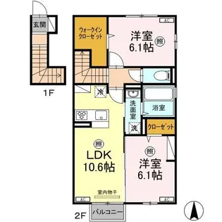 グラン・ウィングラン・マム グラン・ウィン【2階】の間取り