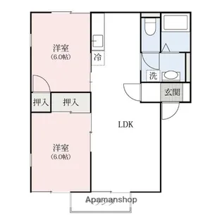 レイクサイドタウンC棟【106号室】の間取り