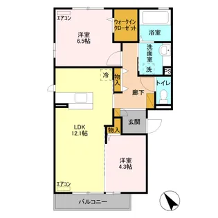 グレイス A【2階】の間取り