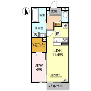 リュミエール太田【1階】の間取り