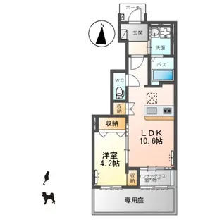 シャン・ド・フレーズ【1階】の間取り