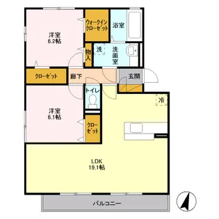 プレセア ガーデン【2階】の間取り