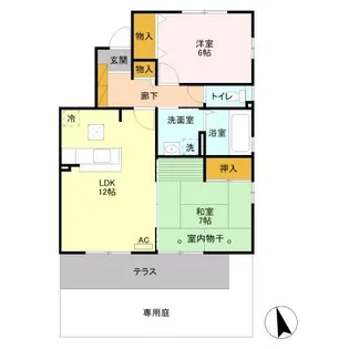 パティオ A【1階】の間取り