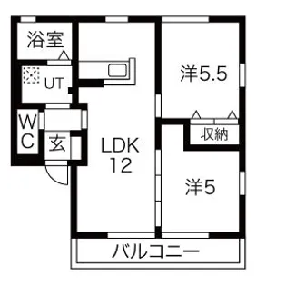 グレシアB棟【1階】の間取り