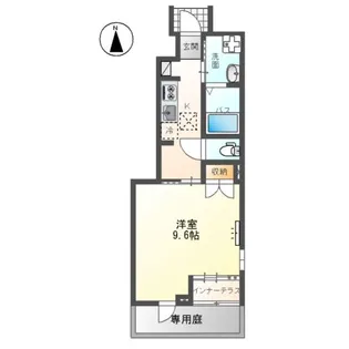 クオーレ西新町【103号室】の間取り