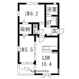 ウィズハイム新井町【1階】の間取り
