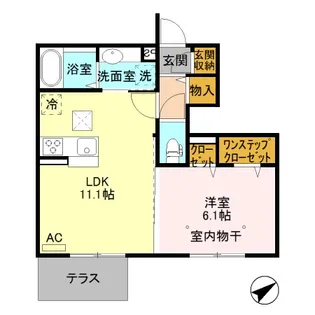 カスタリアIII【1階】の間取り