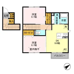 カスタリアIII【2階】の間取り
