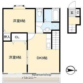 ラ・フォーレ122【2階】の間取り