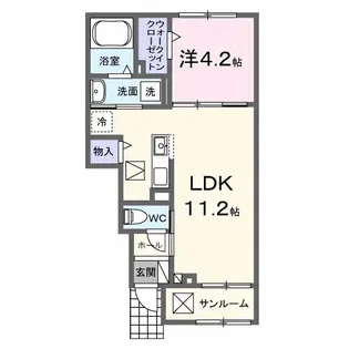 フォレスタ・フィオーレ【1階】の間取り