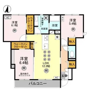 CASA RIO【1階】の間取り