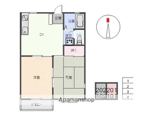 OKハイツ【201号室】の間取り