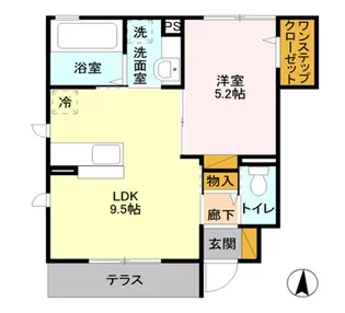 コンフォール・メゾン Ⅲ【1階】の間取り