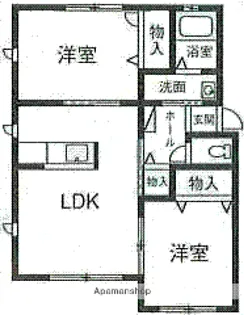 パルデロートG【1階】の間取り