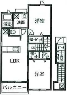 フレンドA【2階】の間取り