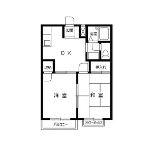 エルディム中本【2階】の間取り