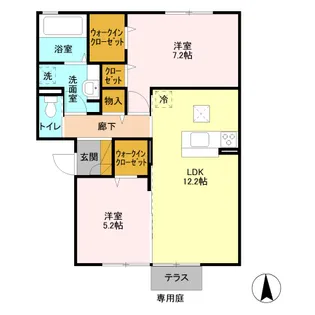 カーサ グランデ【1階】の間取り