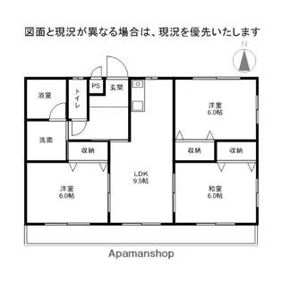 竹屋台ハウス3【102号室】の間取り