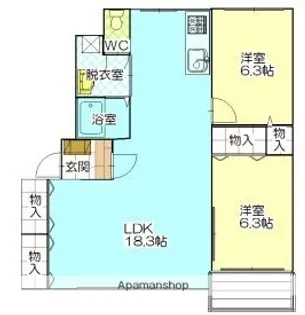 グランエスポワールⅤ【301号室】の間取り