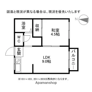 いずみハイツ石原2【208号室】の間取り
