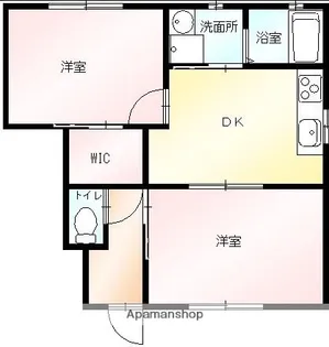 ヴィラポラールB【1階】の間取り