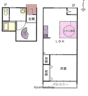 ハイツルミエールA【203号室】の間取り