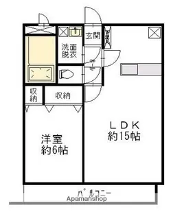ブレインコートカルハマ【1階】の間取り