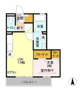 キャッスルロック【305号室】の間取り