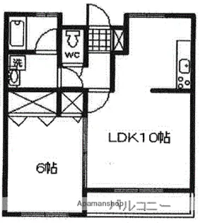 ジュネス津久井【1-B号室】の間取り