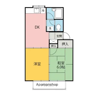 スカイコーポⅠ【1階】の間取り