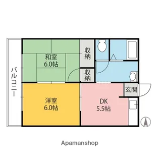 スペースタウン薮塚【202号室】の間取り
