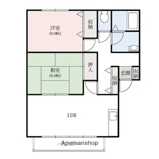 パークインガーデンC棟【201号室】の間取り