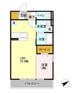 グランリーブル 壱番館【2階】の間取り