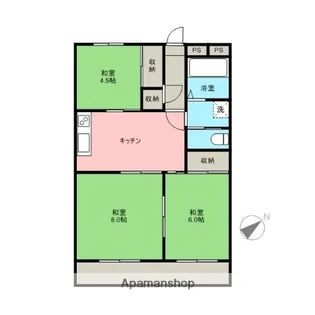 群馬県桐生市織姫町【マンション】の間取り