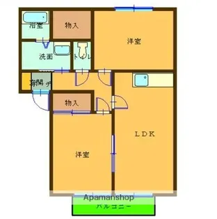 パナハイツジョーバリA【201号室】の間取り