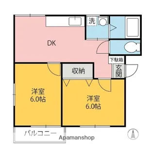 クラブボヌール【1-E号室】の間取り