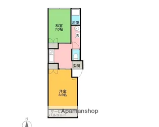 ヴューテラス【304号室】の間取り
