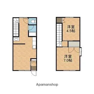 タウンパーク村岡AB【A-1号室】の間取り