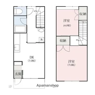 タウンパーク村岡AB【B-2号室】の間取り