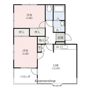 レクセルオナイB【1階】の間取り